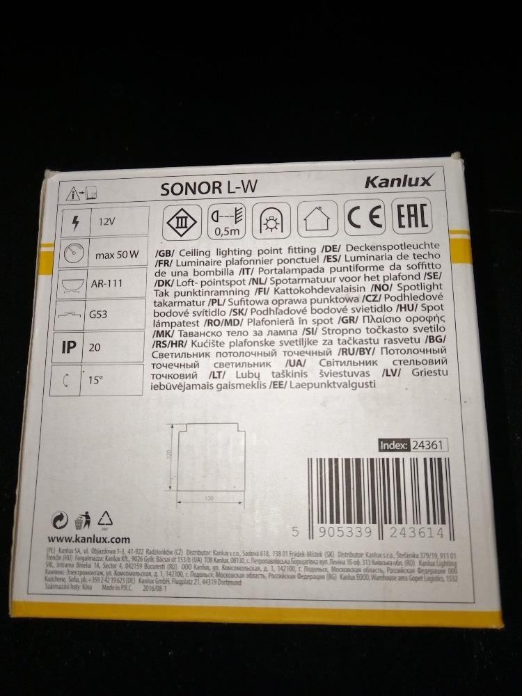 Kanlux SONOR L-W polohovací stropní světlo - 3