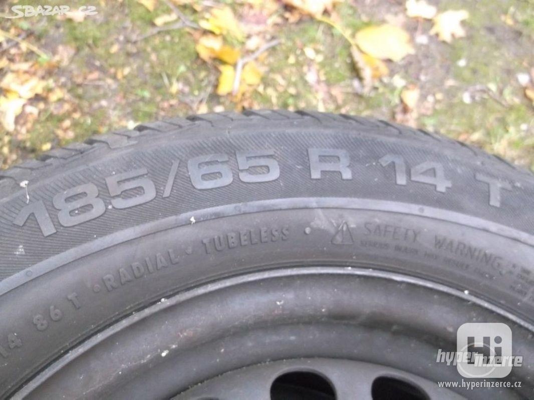 Plechové disky 14" včetně letních pneu 185/65 - 3