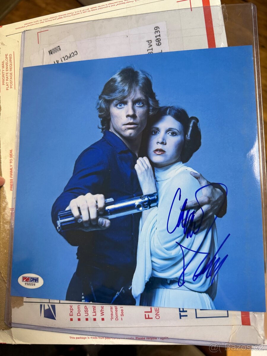 Star wars autogram Carrie Fisher - princezna Leia - 3