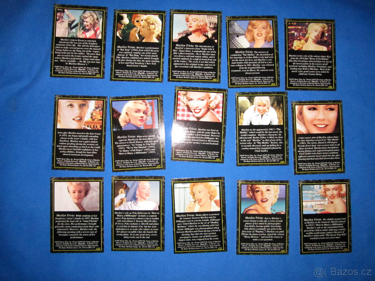 Staré žolíkové karty 1960 a M.Monroe a Pokémon karty - 3