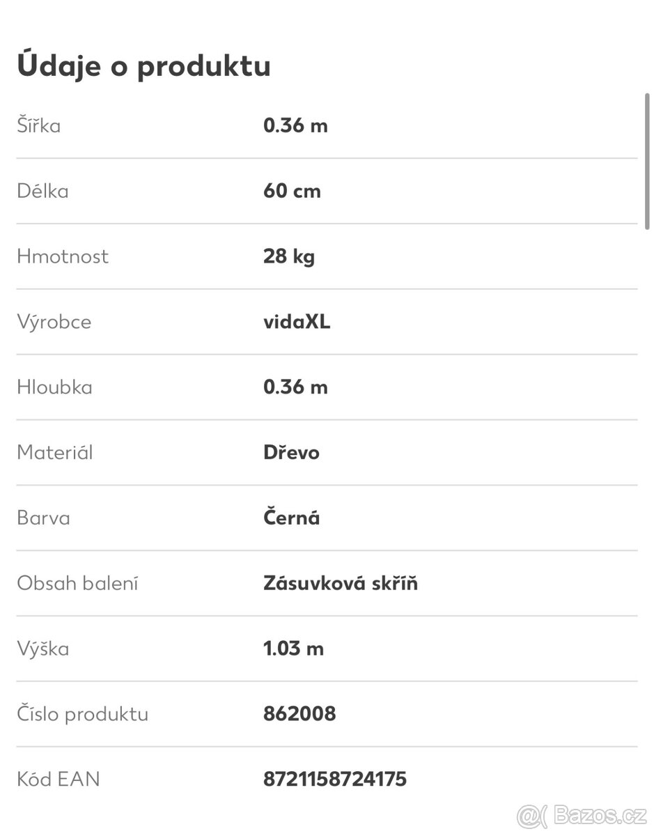 ČERNÁ KOMODA NEPOUŽITÁ - 3