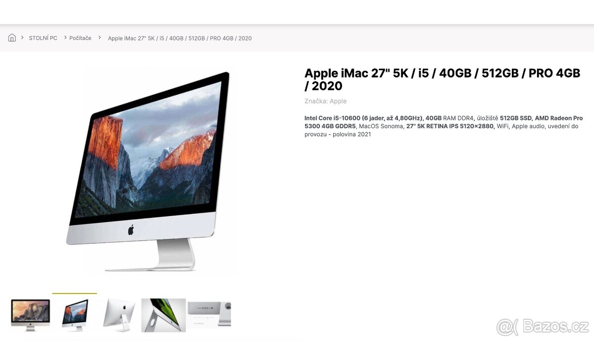 27 Apple iMac 2020 5K RETINA 6jádro - 3