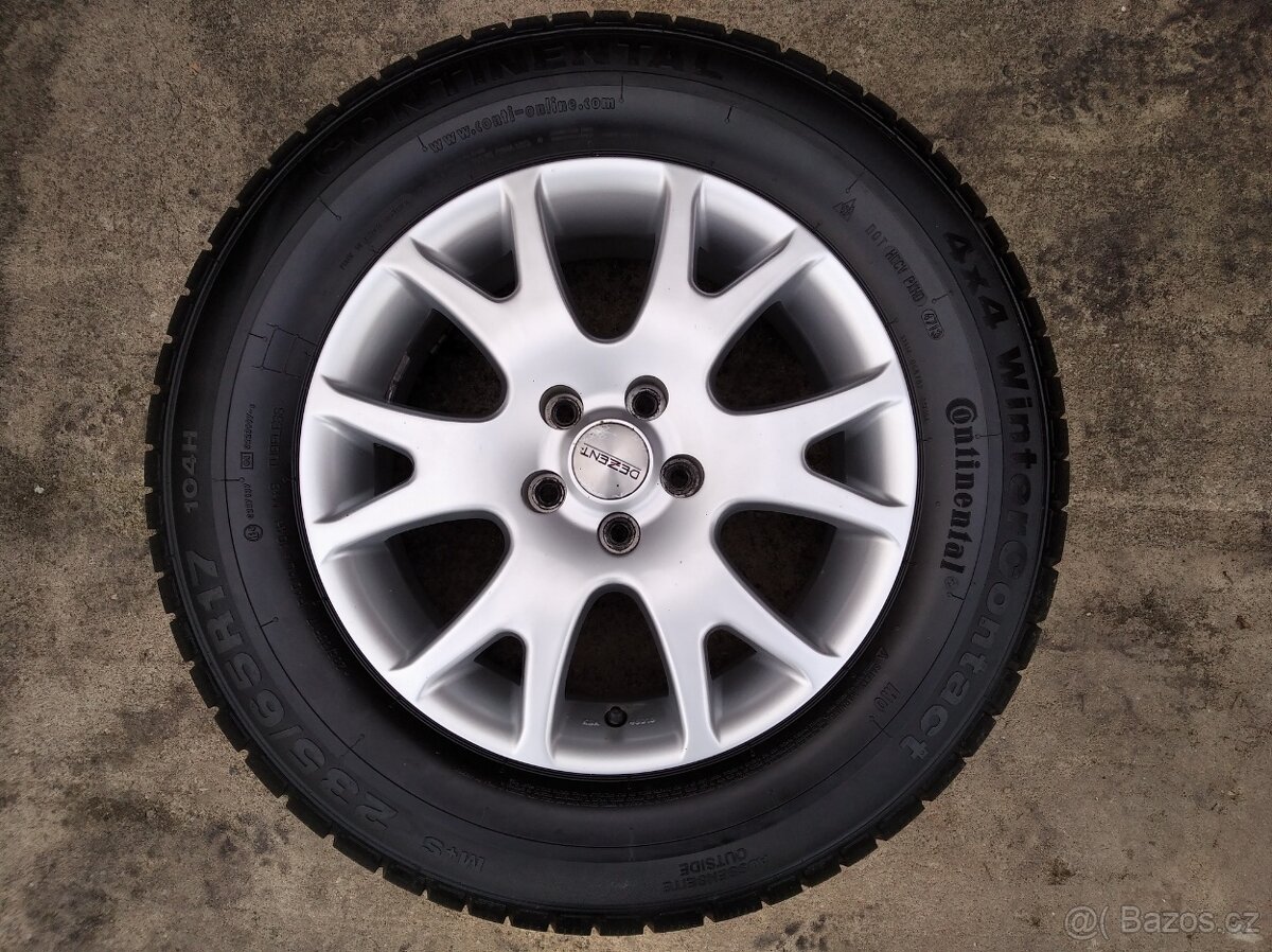 Prodám zánovní zimní alu sadu 17" Hyundai Santa Fe - 3