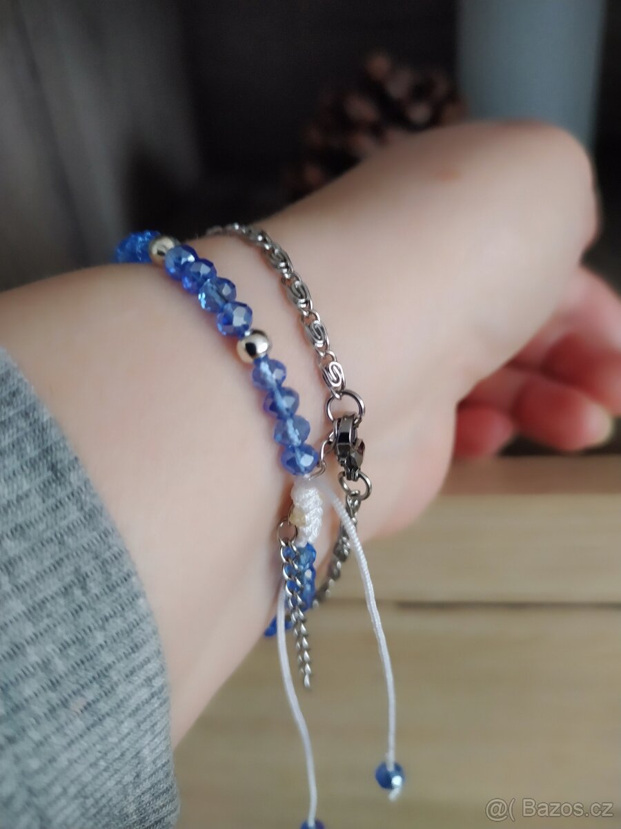 Set náramků modrý ocel - 3