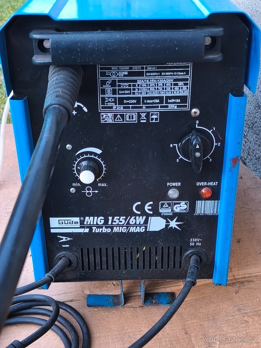 Prodám co2 svářečku Güde MIG 155/6W. - 3