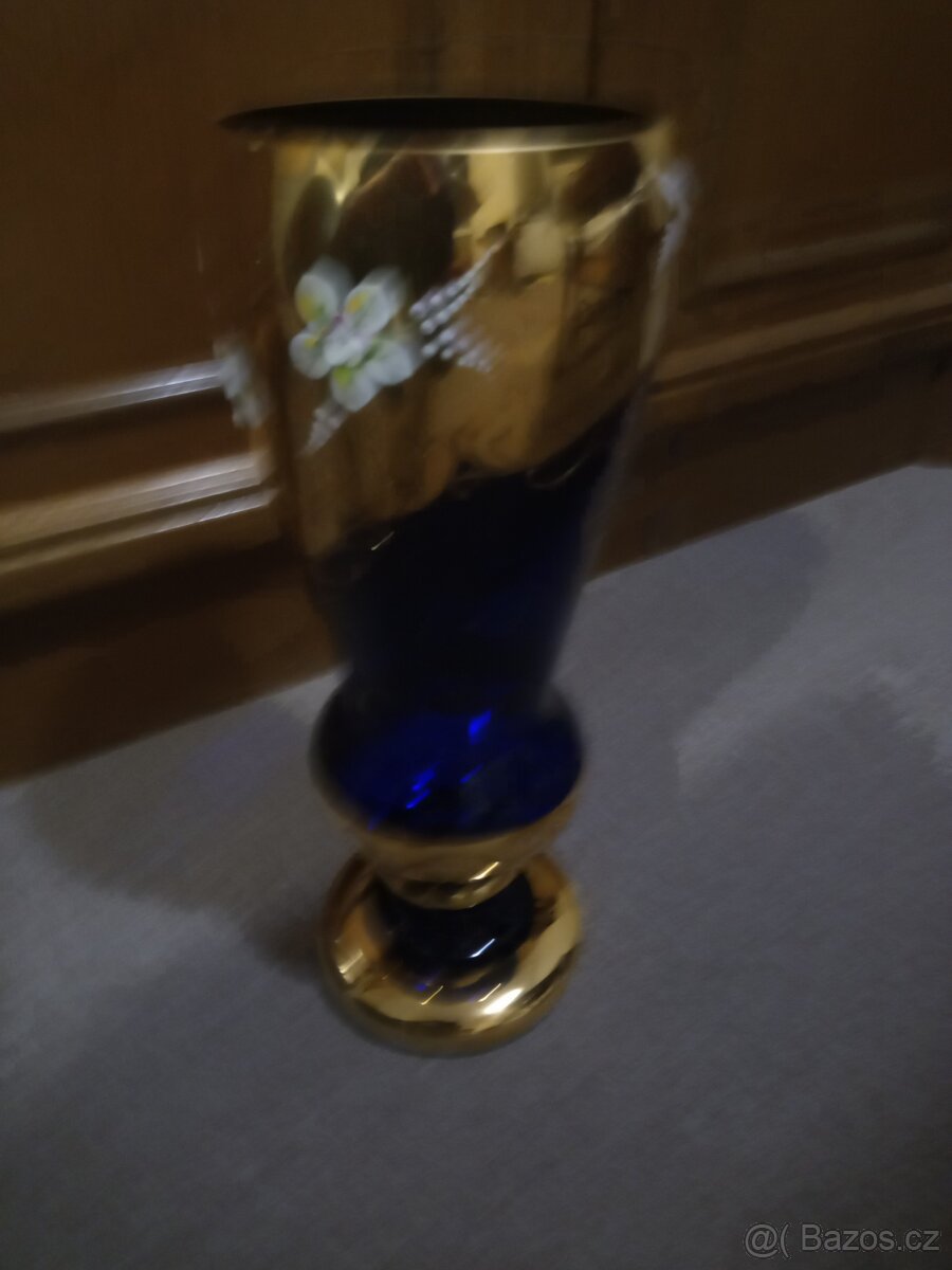 Smaltovaná vysoká váza - 3