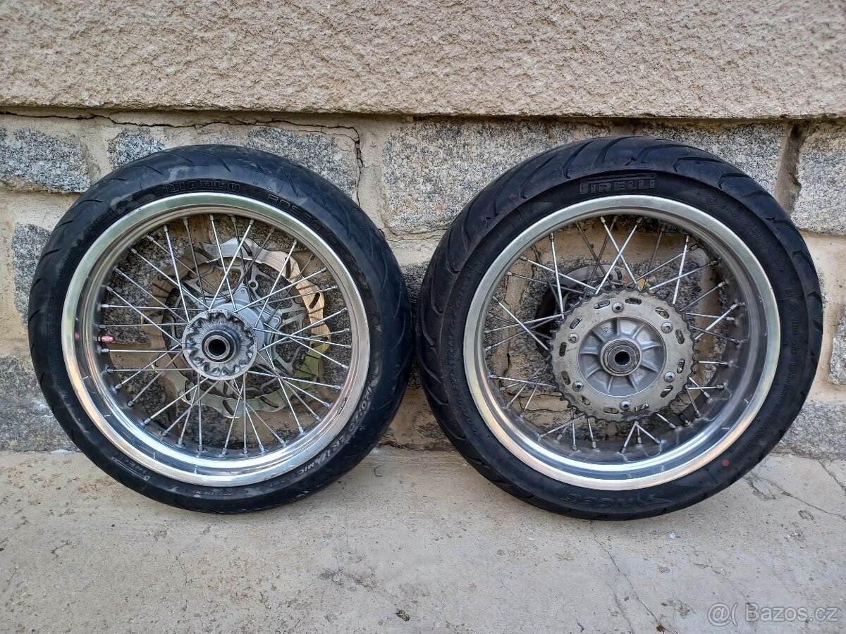KTM LC4 640 - 620 KOLA, TLUMIČE, PUMPY, BRZDIČE ...