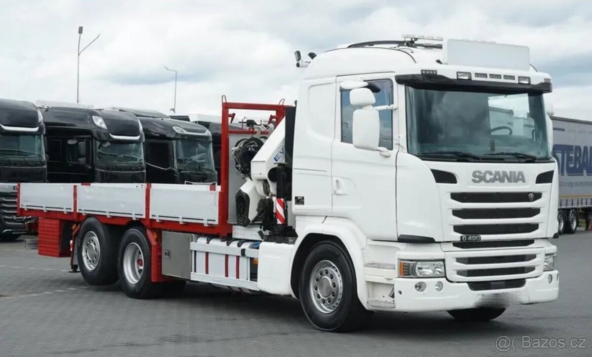 Scania G 490 - 6x2 - Valník + HR-HMF 3220 K7