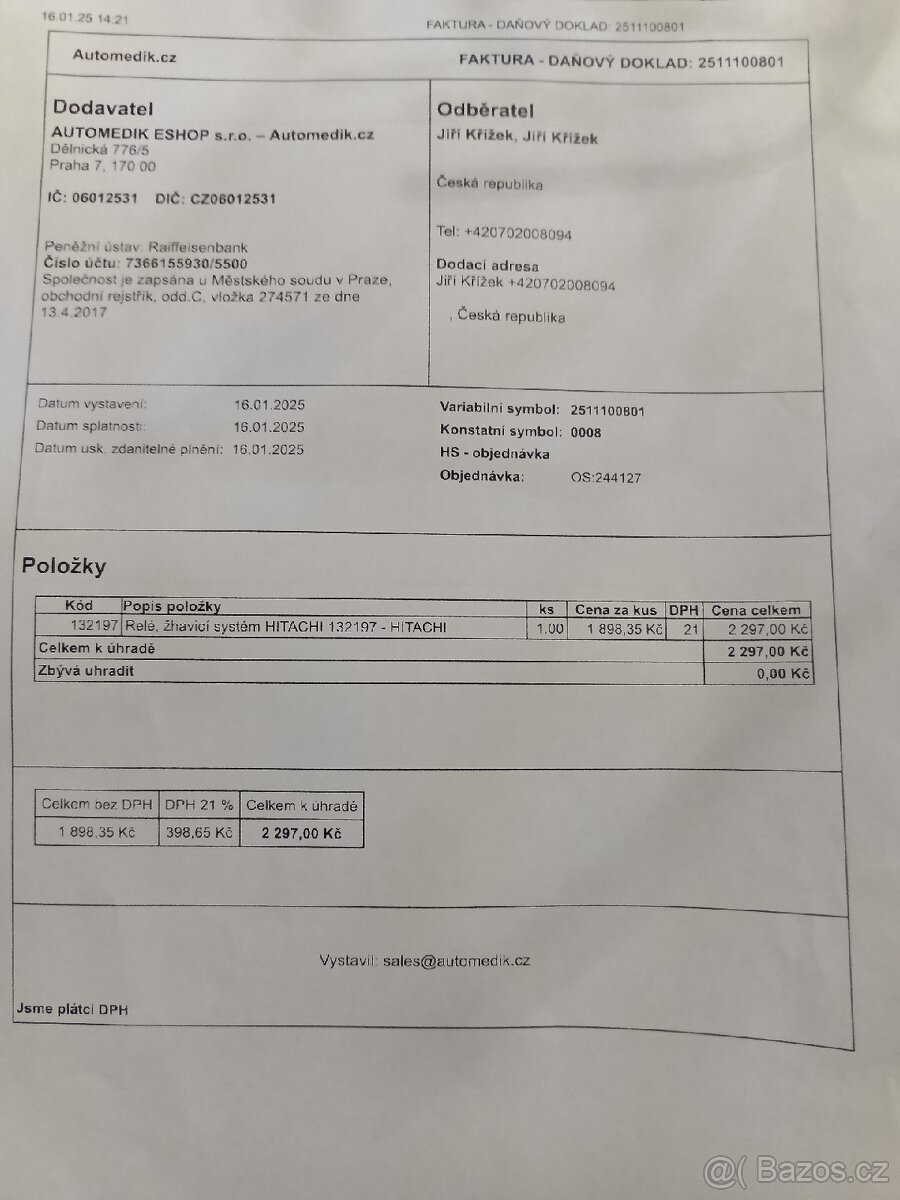 BMW E65 relé žhavení - 3