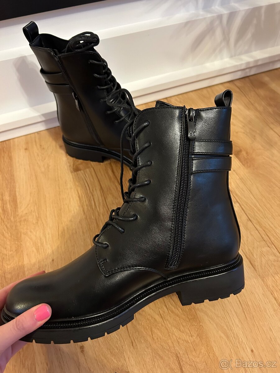 Černé kotníkové boty 39 - 3