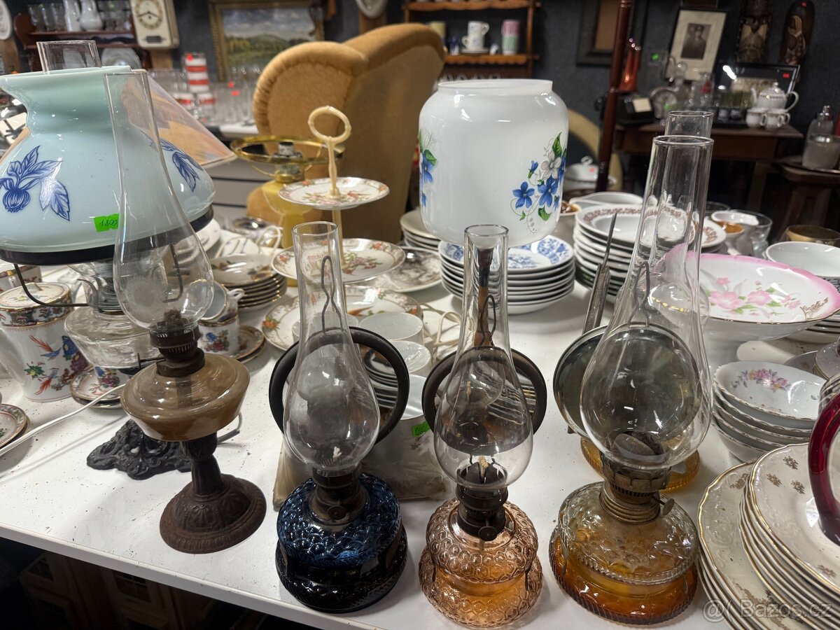 Dobové petrolejky komplet v původním stavu - 3