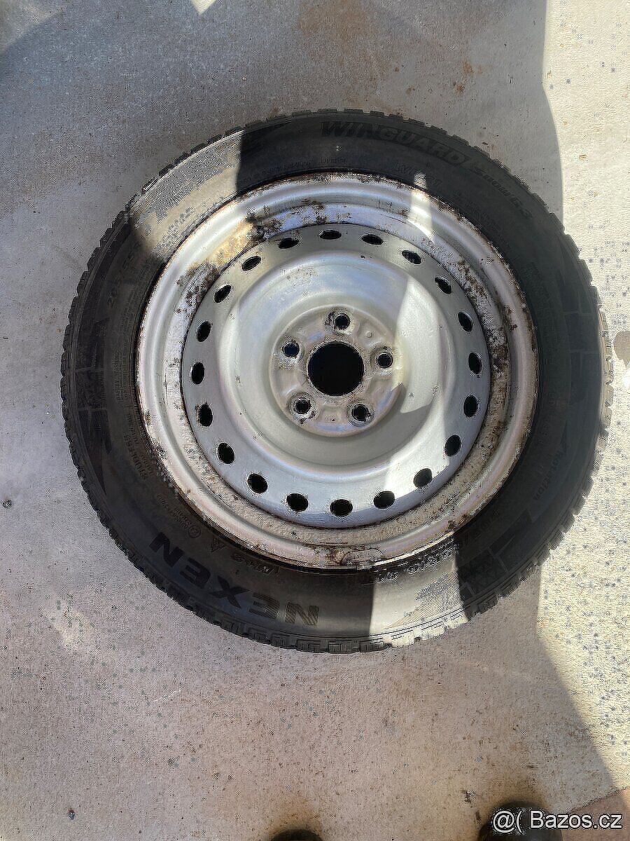 Plechové disky 16” 5x114,3 a zimní pneu 205/55/R16 - 3