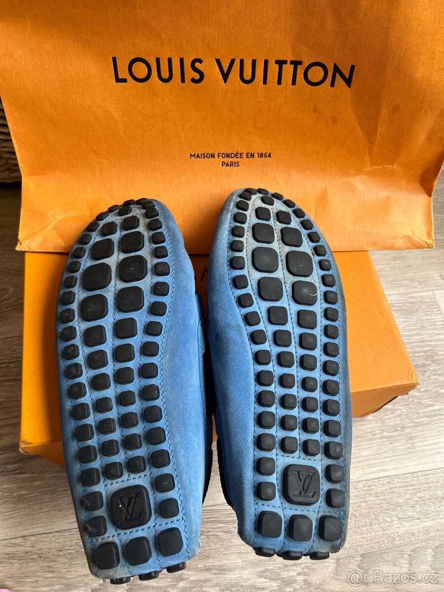 Louis Vuitton pánské modré mokasiny, originál - 3
