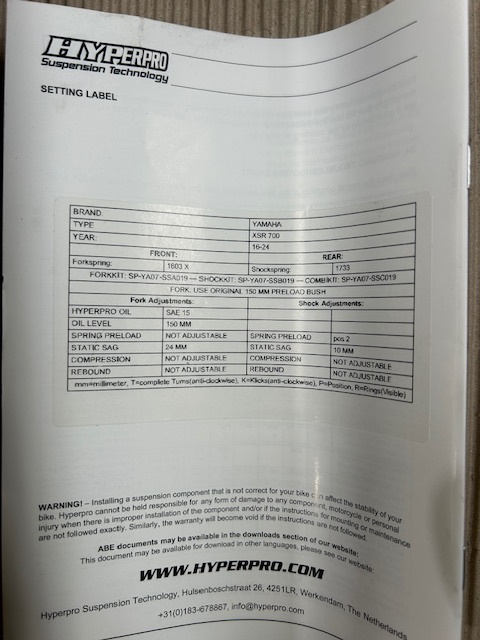 Hyperpro progresívne struny Yamaha XSR 700 - 3