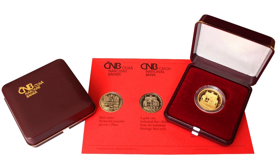 ČNB zlatá mince - Pivovar v Plzni - 1/4 oz (7,78g) - 3