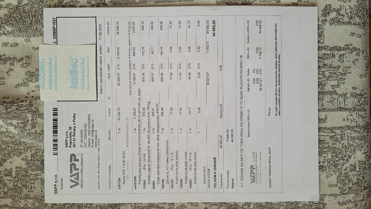 Prodám přívěsný vozík STEMA SHP 750kg - 3