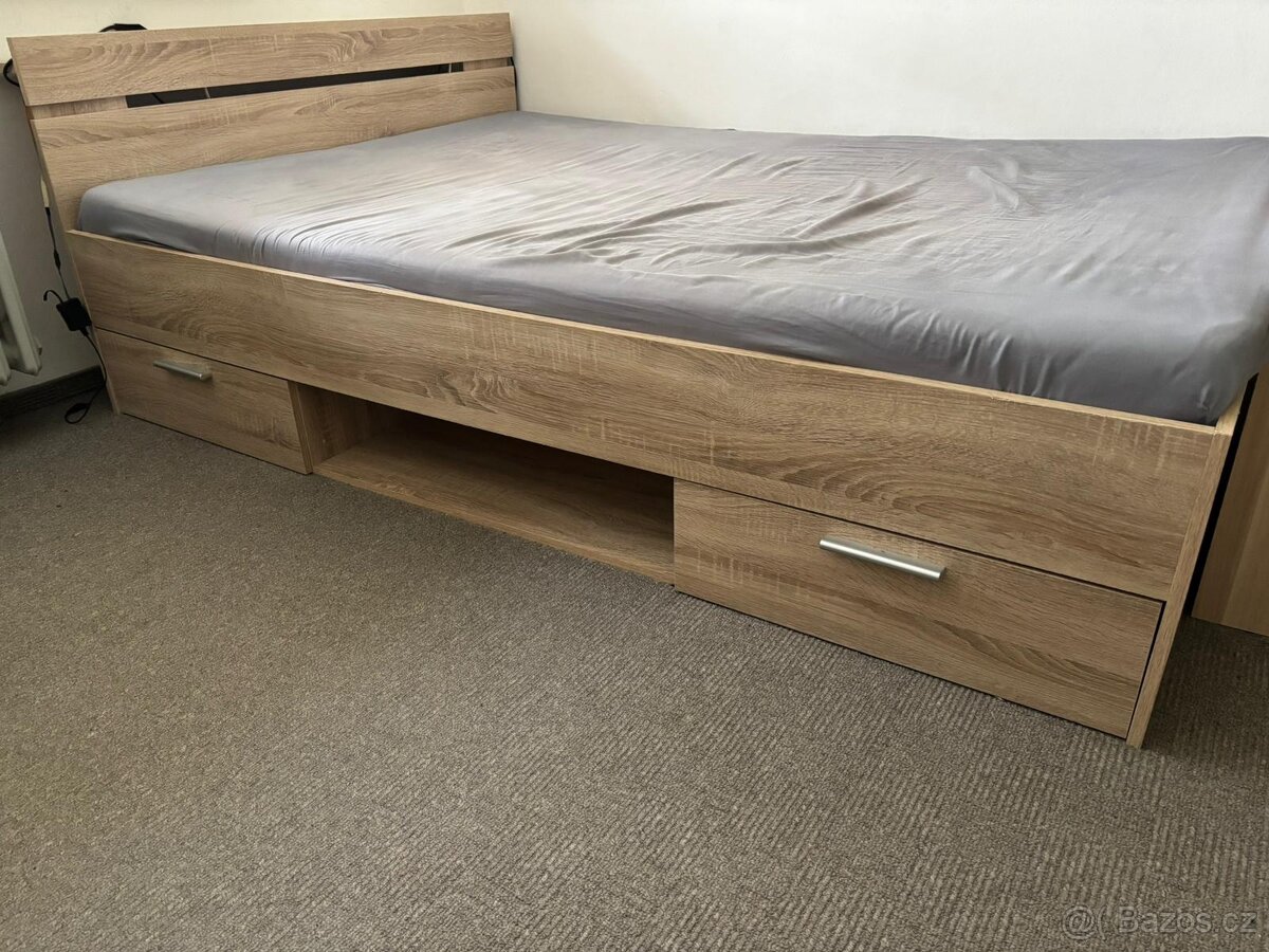 Postel 140x200 včetně roštu - 3