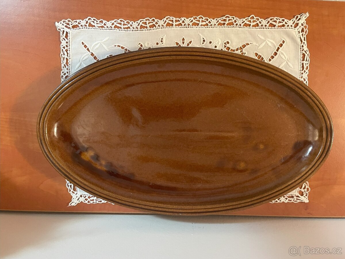 TALÍŘ oválný/kermaika/vel. 38x21,5 cm/2 ks - 3
