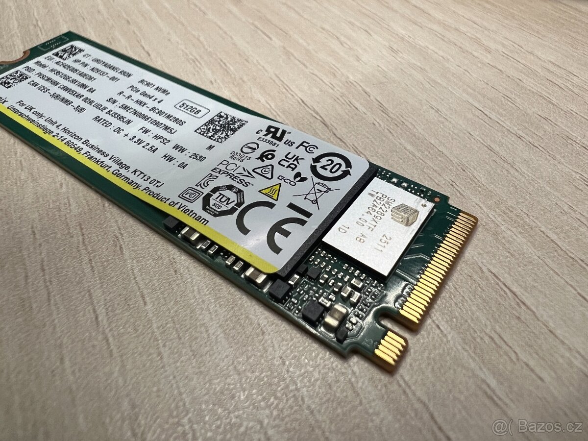NVME disk SkHynix, 512gb, gen4, formát 2280, zánovní - 3