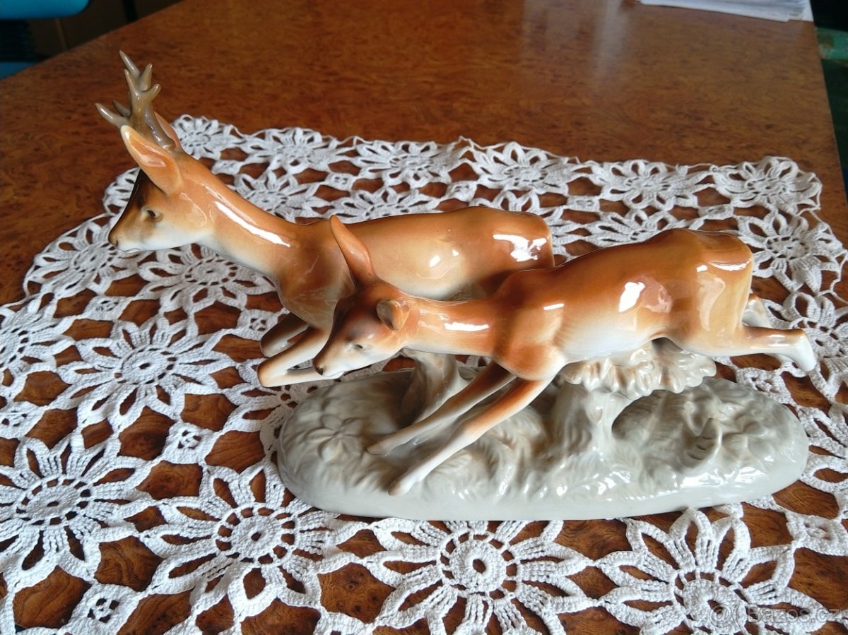 Srnec a srnka - Royal dux - 3