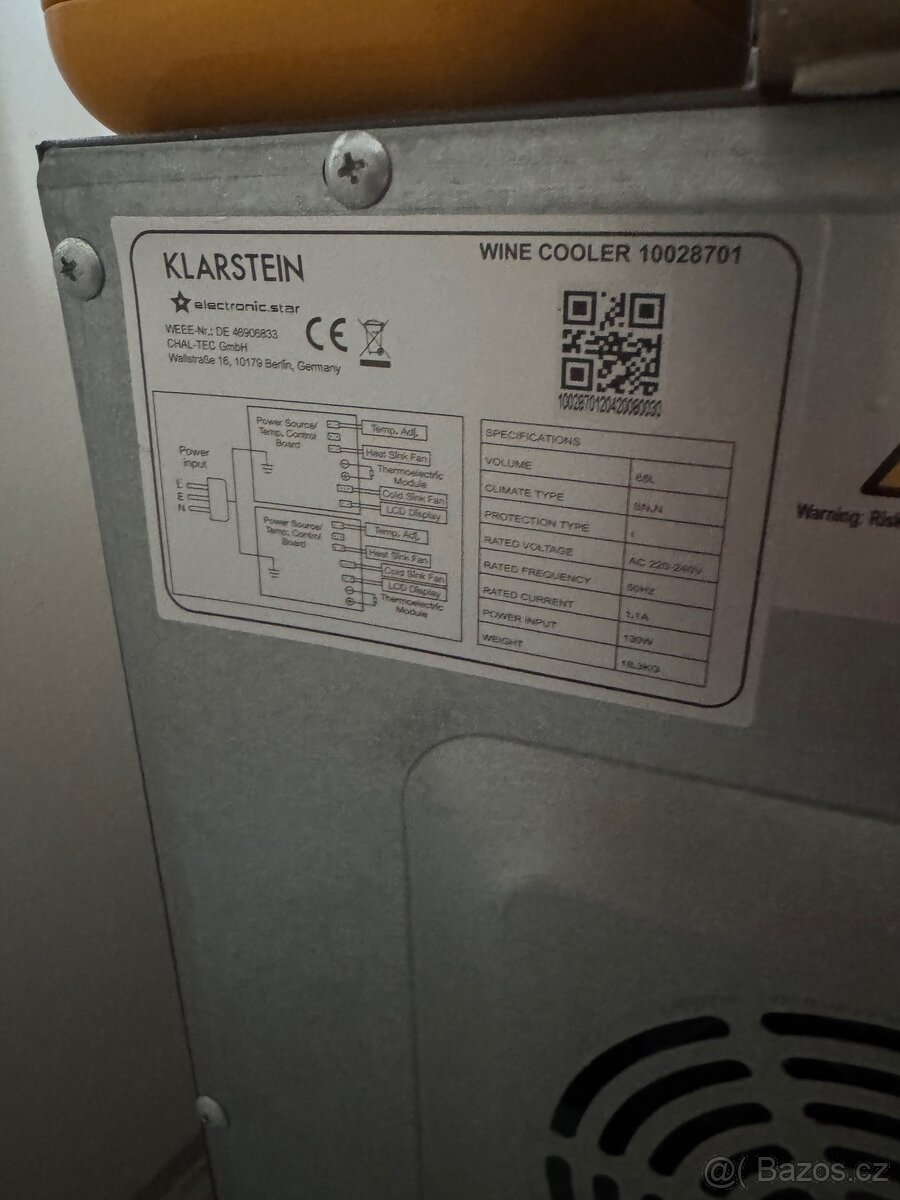 Vinotéka KLARSTEIN, chladnička na víno RESERVA DUET - 3
