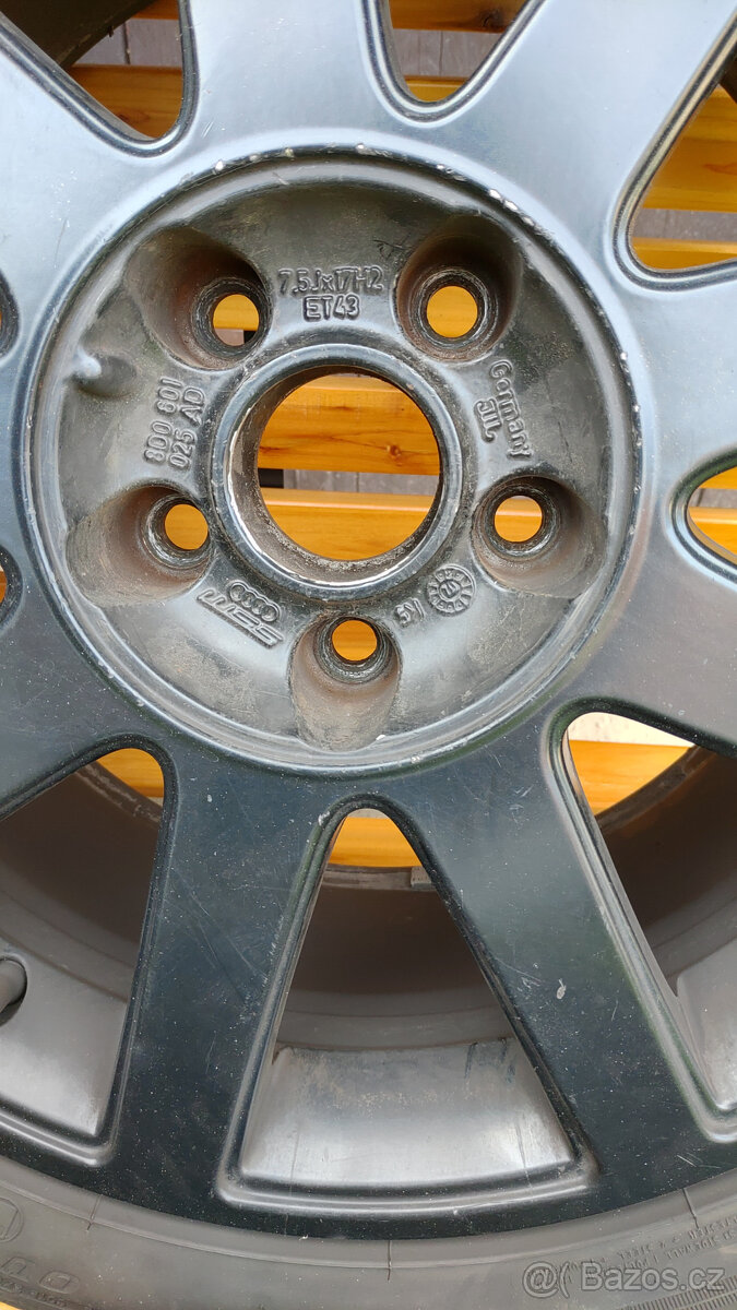 ALU disky 5x112 r17 ET43 7,5Jx17H2 s pneu pro Audi A4 - 3