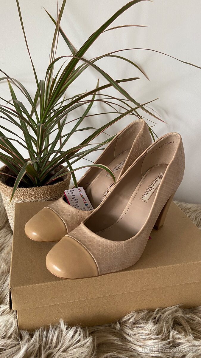 Nové dámské hnědé lodičky vel.40 - 3