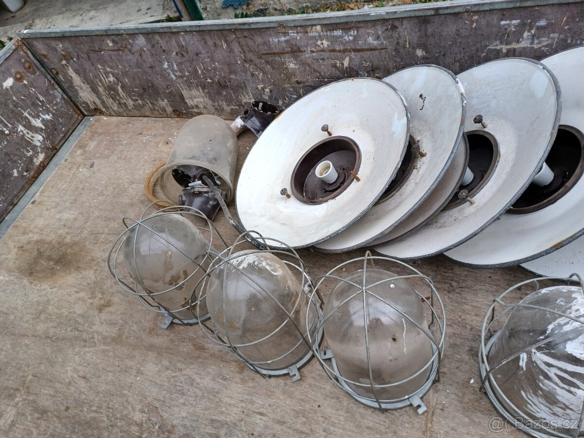 Rustikální, smaltovaná retro světla - 3