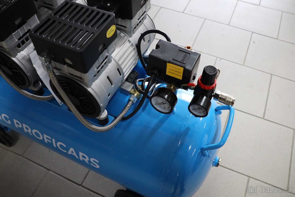 Bezolejový kompresor 100L, 485l /min, 8 Bar - 3