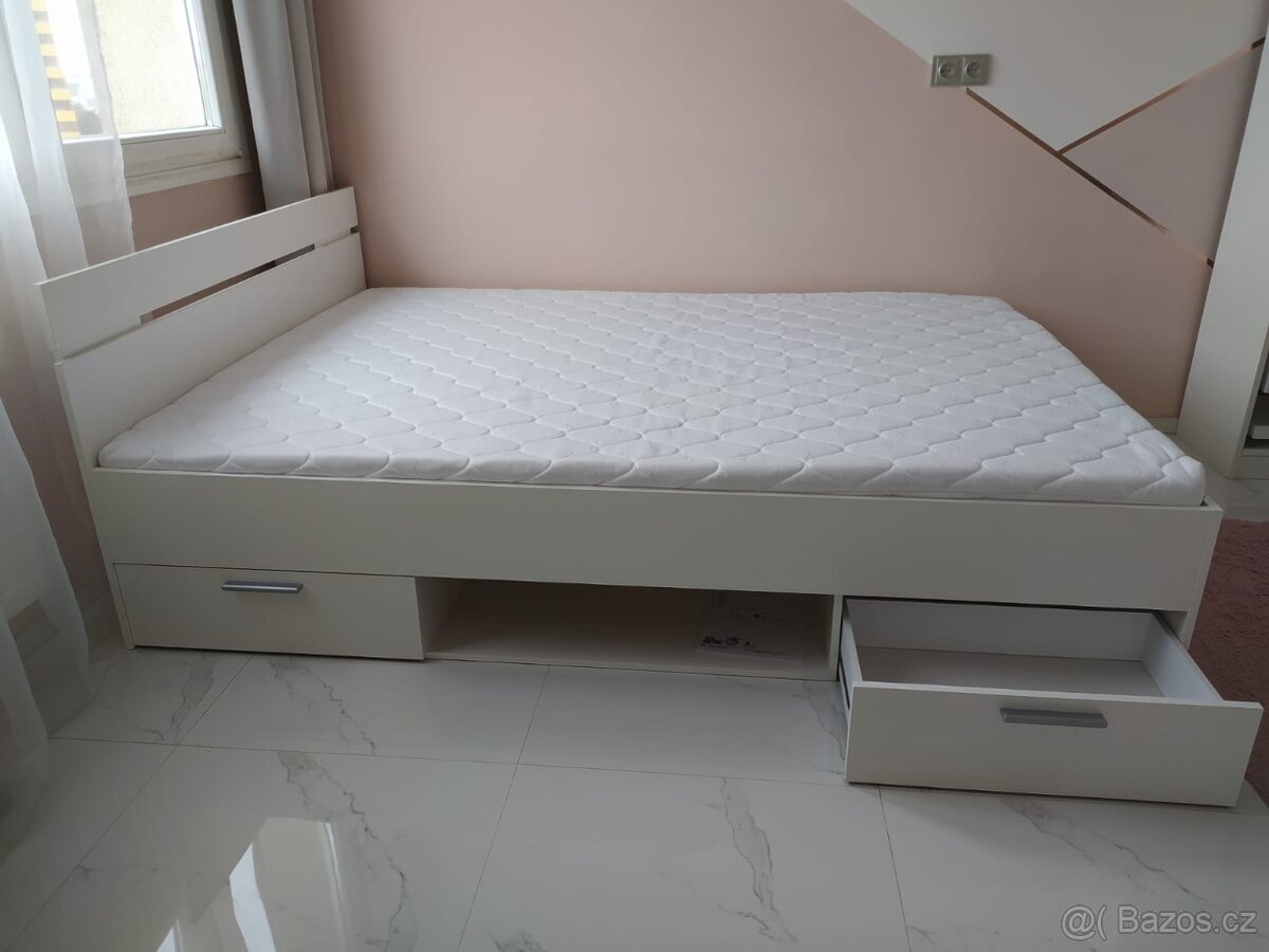Postel multifunkční s roštem v rámu a matrace NOVÁ - 3