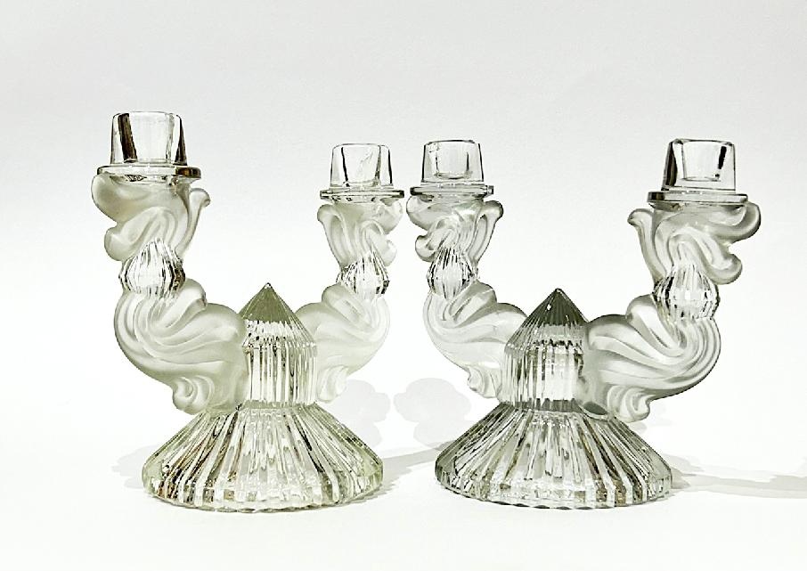 Svícny 2x / Art Deco/ Libochovice - 3