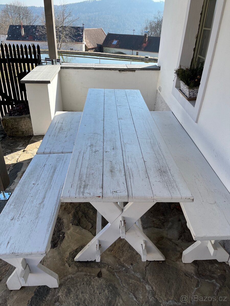 Venkovní set stůl a lavice - 3