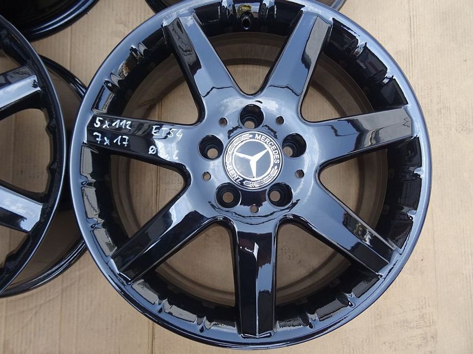Alu disky origo černý Mercedes, 17", 5x112, ET 54, šířka 7J - 3
