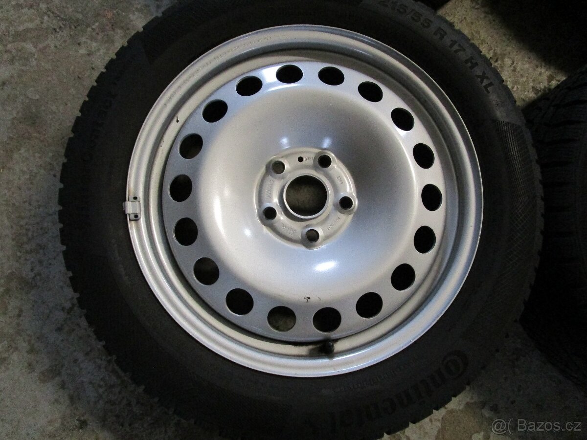 VW plecháče 5x112, 215/55/R17 XL, zimní - 3