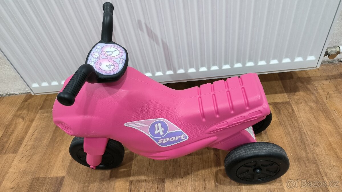 Odrážedlo - dětská motorka růžová - 3