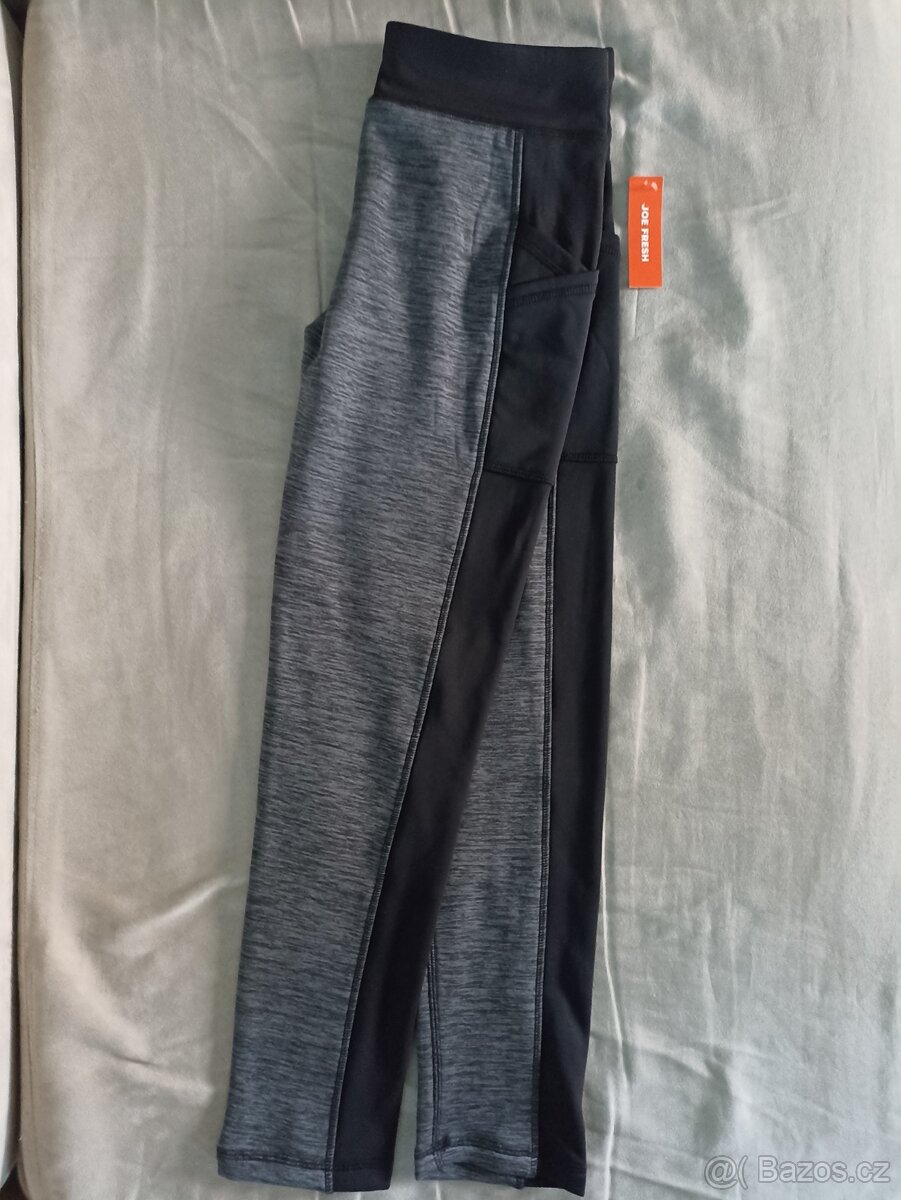 Fleecová mikina a termo legíny/ tepláky vel. 146/152 - 3