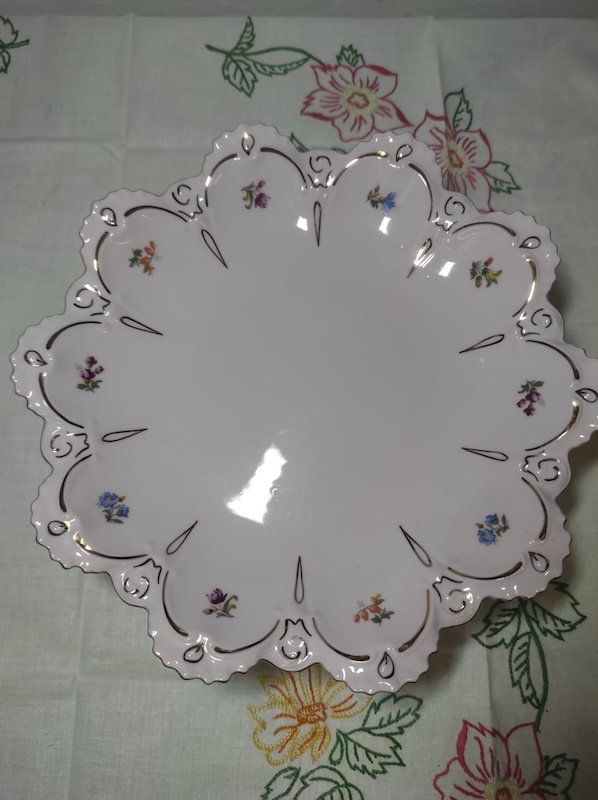 Mísa na podstavci růžový porcelán - 3