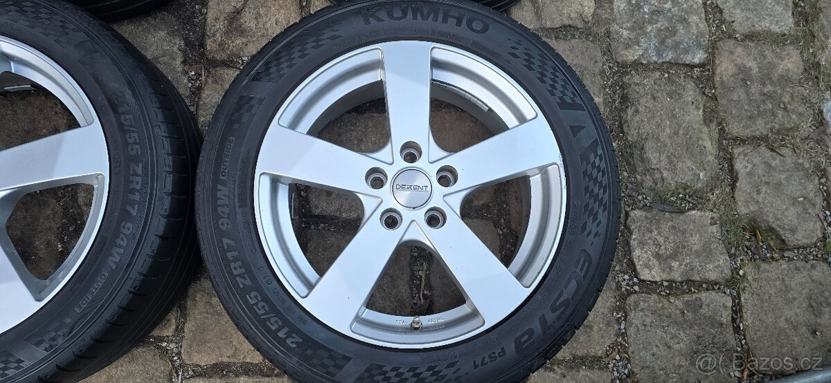 Disky Dezent 17", rozteč 5x114,3, 215/55/17 pošlu - 3