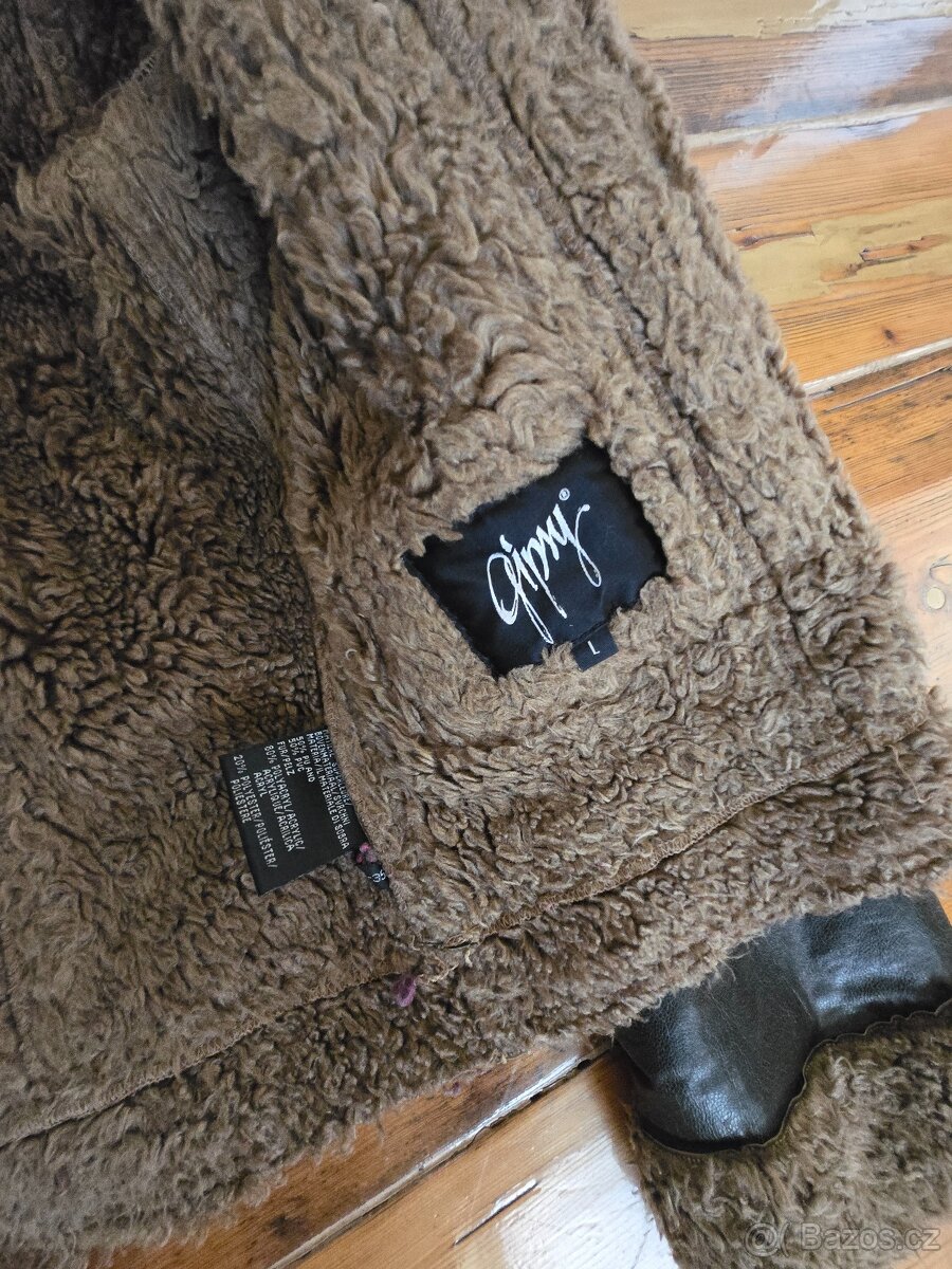Dámská zimní bunda velikost M - tmavě hnědá. - 3