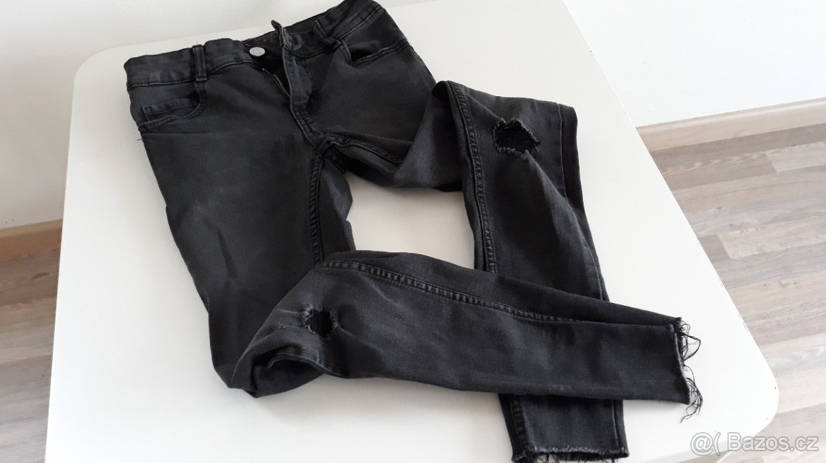 Dívčí džíny/rifle vel. 27, triko dlouhý rukáv - 3