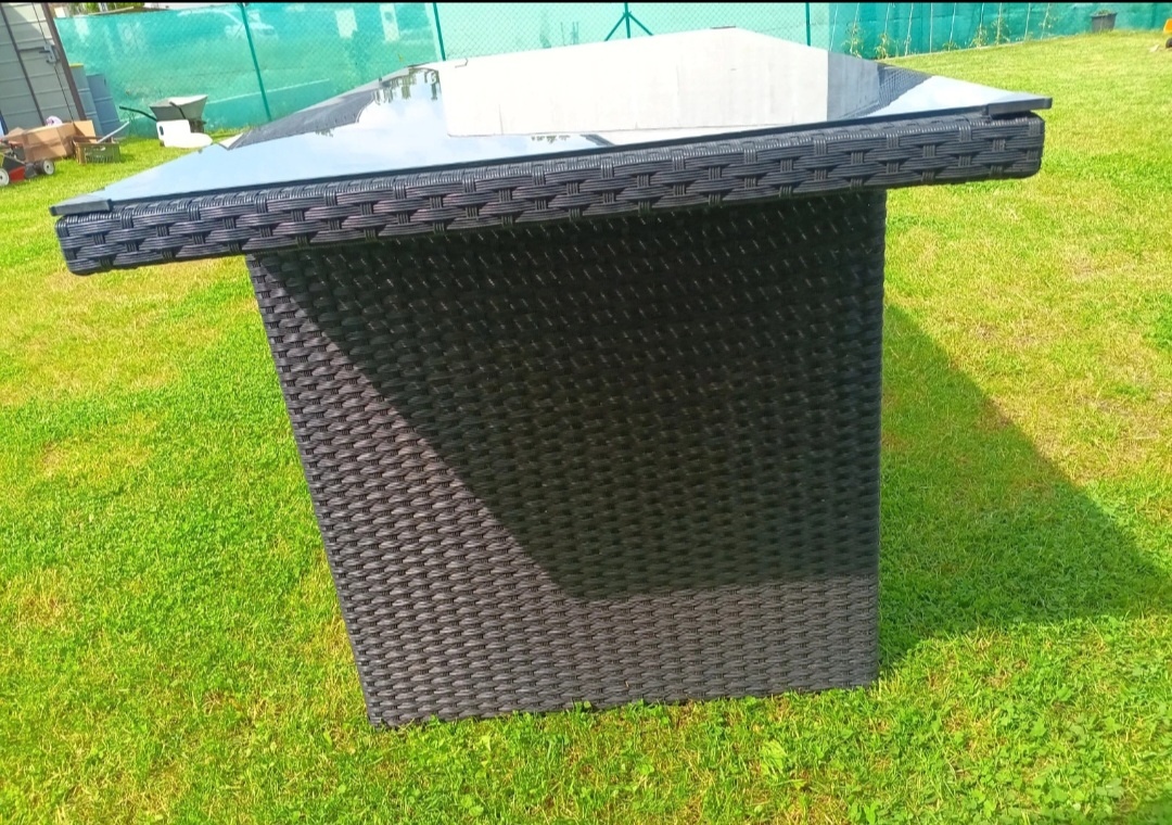 Ratanový stůl se sklem - 3