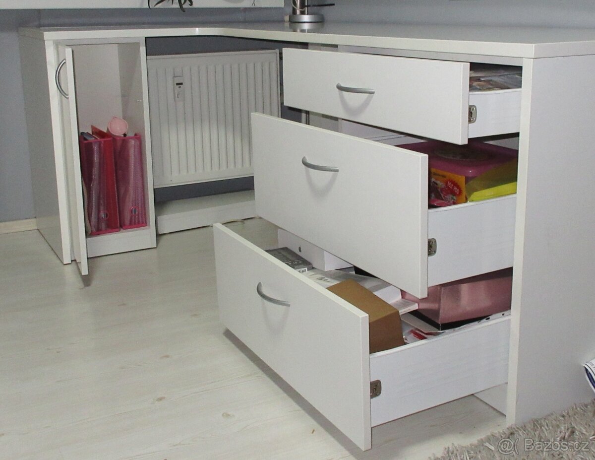 Psací stůl rohový - Výborný stav - 3