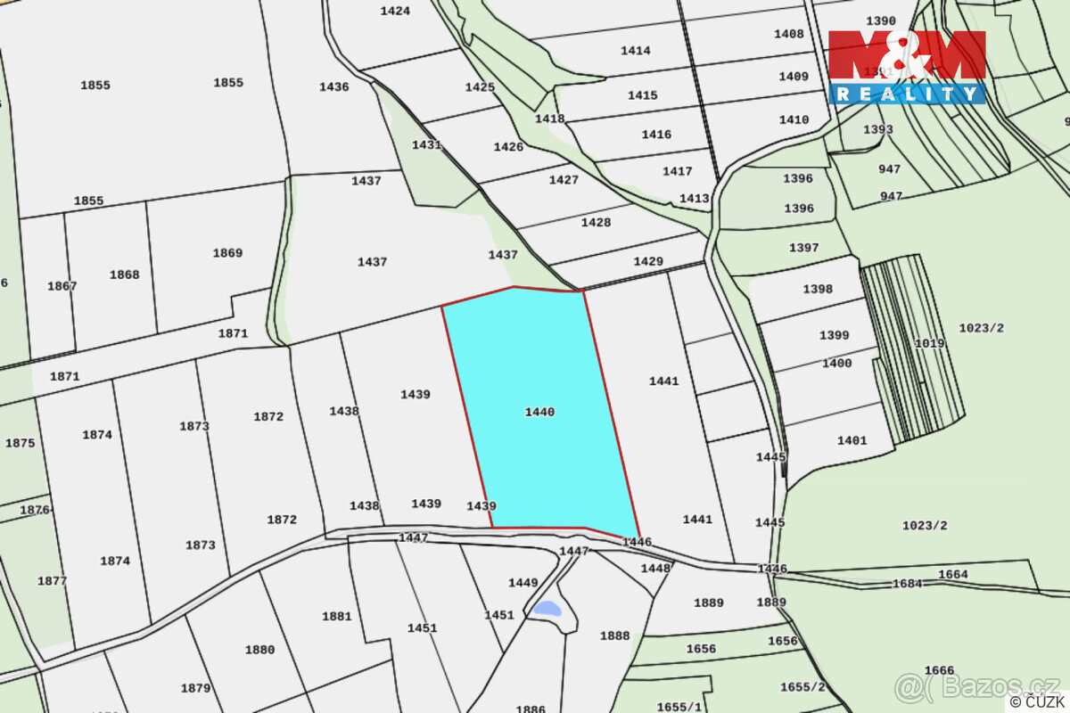 Prodej pole, 62047 m², Velečín - 3