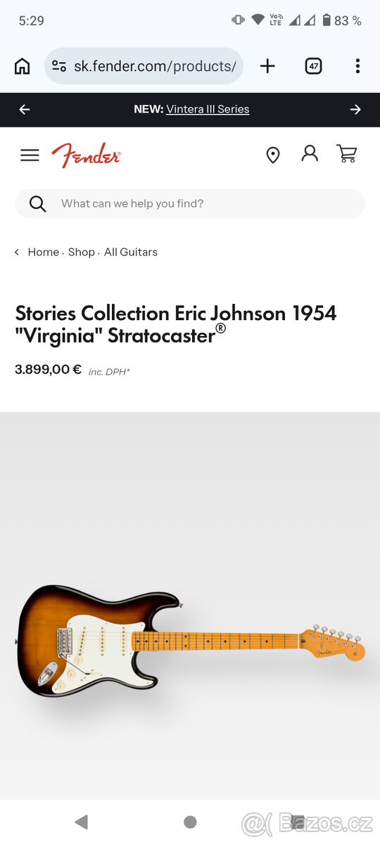 Fender Stratocaster Eric Johnson "Virginia" 1954 - 3