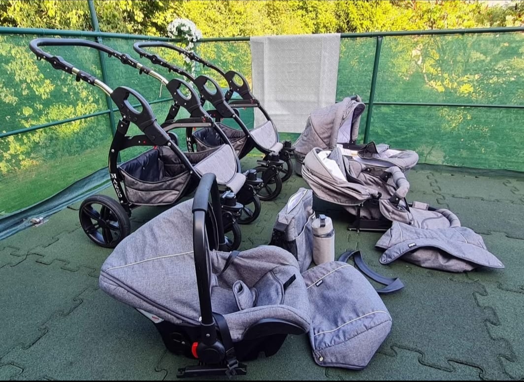 Kočárek Maked Lucky 3 +1 se dvěma podvozky - 3