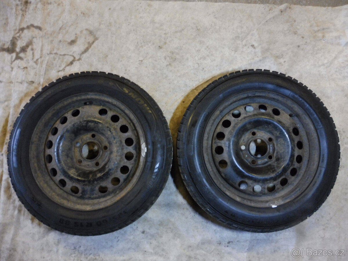Prodám 2 orig.15" kola + zim.pneu.OPEL MERIVA 185/60/15 - 3