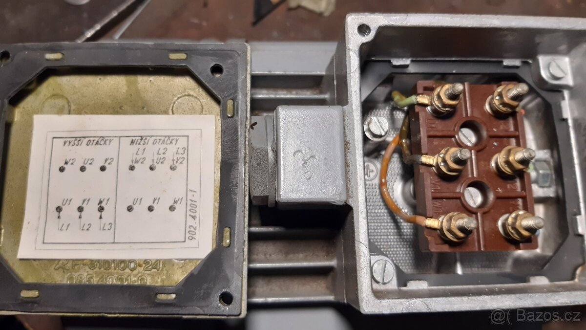 Elektromotor dvouotáčkový, hřídel, leštička, bruska - 3