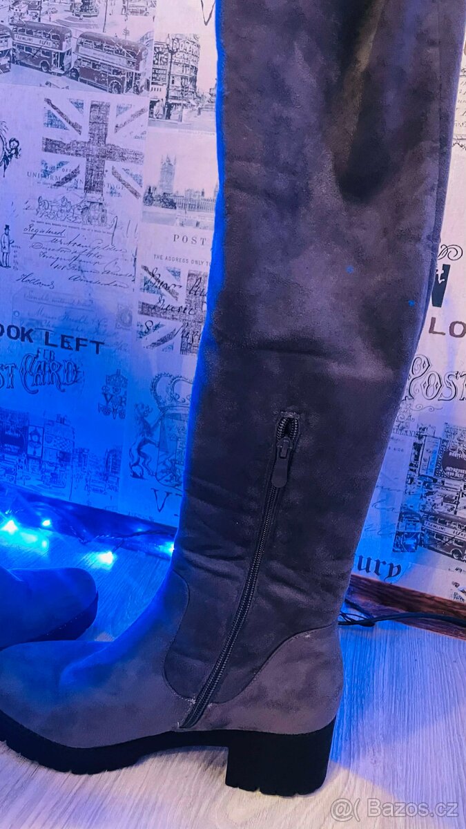 Semišové kozačky - 3