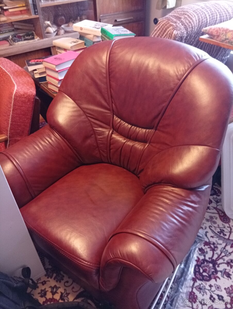 luxusní kožená sedací souprava - 3