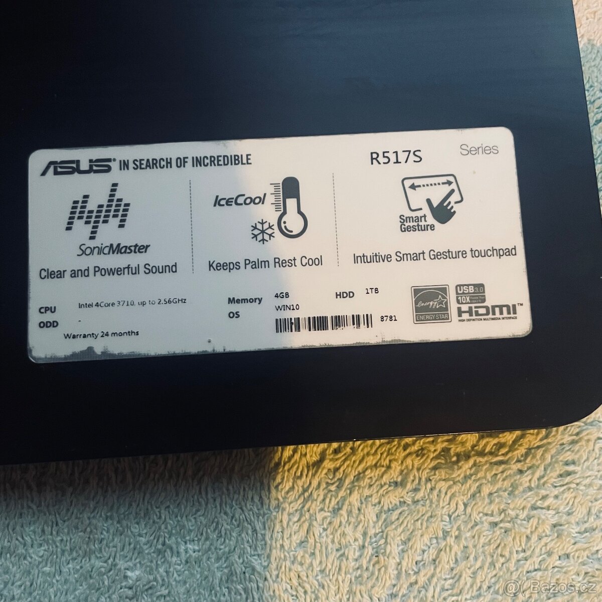 SET 2x Notebook ASUS na díly/opravu (R517S + K53S) - 3